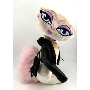 Bratz Petz White And Pink Cat Poseable Kitty Cat With Jacket‎ and Purse Fringe